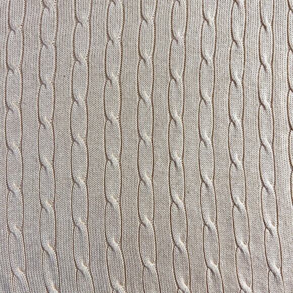 Pendleton Sweater Women Large Yellow Short Sleeve Vintage Silk Blend Cable Knit - Picture 3 of 7